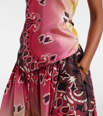 Printed halterneck silk top | The Attico