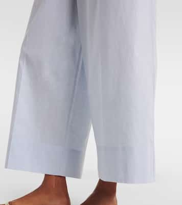 Cotton and linen wide-leg pants | Toteme