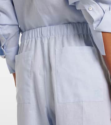 Cotton and linen wide-leg pants | Toteme