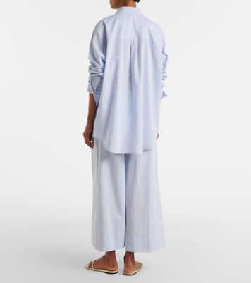 Cotton and linen wide-leg pants | Toteme
