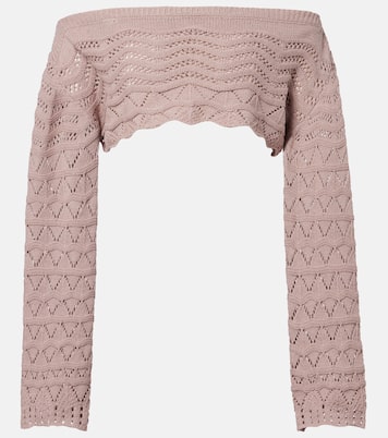 Cropped-Top Helena aus einem Baumwollgemisch | Bananhot