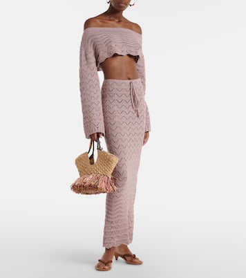 Cropped-Top Helena aus einem Baumwollgemisch | Bananhot