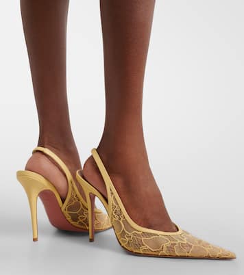 Anok lace slingback pumps | Amina Muaddi
