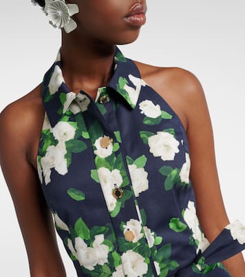 Floral faille midi dress | Carolina Herrera