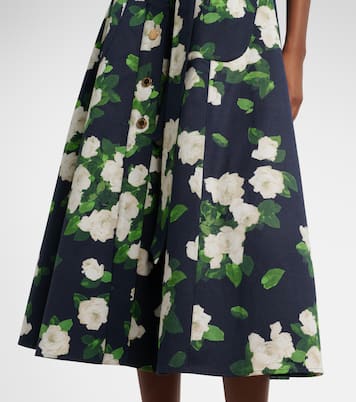 Floral faille midi dress | Carolina Herrera