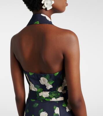Floral faille midi dress | Carolina Herrera
