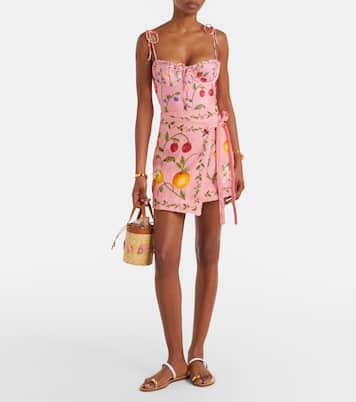 Luna 프린트 리넨 비치 커버업 | Agua by Agua Bendita