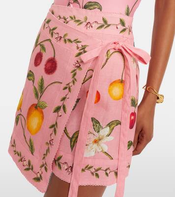 Luna 프린트 리넨 비치 커버업 | Agua by Agua Bendita