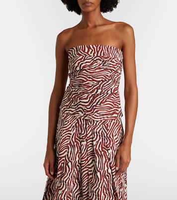 White Label Maisy printed cotton-blend tube top | Proenza Schouler