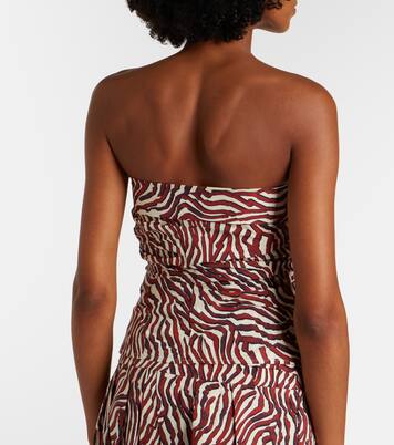 White Label Maisy printed cotton-blend tube top | Proenza Schouler
