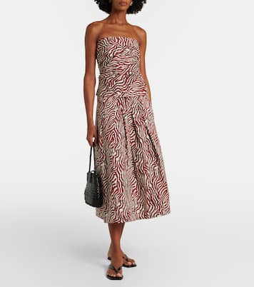 White Label Maisy printed cotton-blend tube top | Proenza Schouler