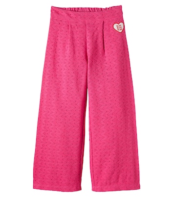 Crochet cotton wide-leg pants | Mini Rodini