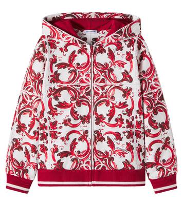 Bedruckte Kapuzenjacke aus Baumwolle | Dolce&Gabbana Kids