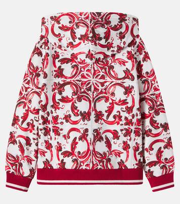 Bedruckte Kapuzenjacke aus Baumwolle | Dolce&Gabbana Kids