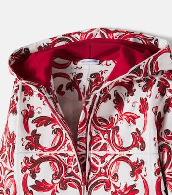 Bedruckte Kapuzenjacke aus Baumwolle | Dolce&Gabbana Kids