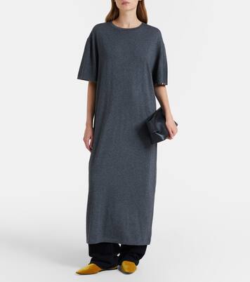 N°321 Kris cotton and cashmere maxi dress | Extreme Cashmere