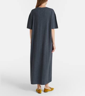 N°321 Kris cotton and cashmere maxi dress | Extreme Cashmere