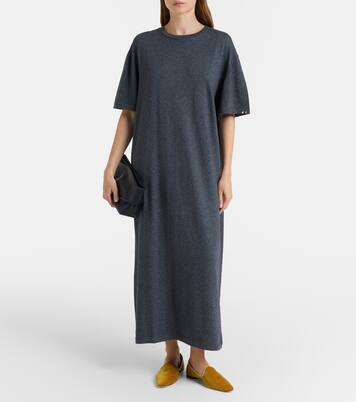 N°321 Kris cotton and cashmere maxi dress | Extreme Cashmere