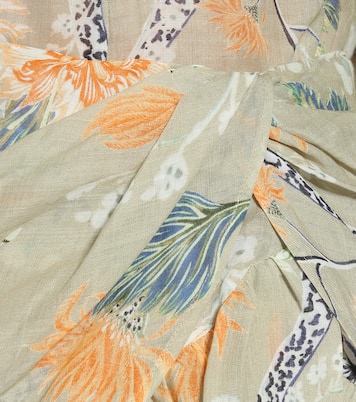 Floral ramie midi skirt | Chloé