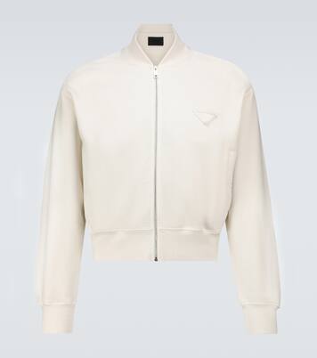 Garment-dyed cotton bomber jacket | Prada