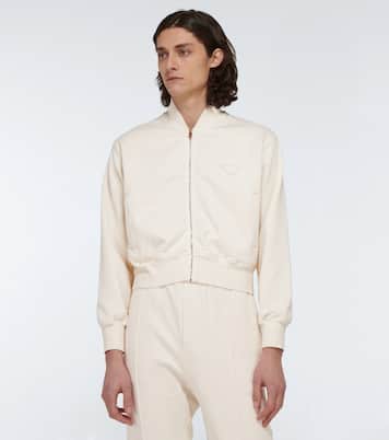 Garment-dyed cotton bomber jacket | Prada