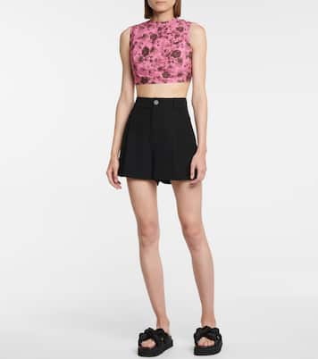 Cropped-Top aus Baumwollpopeline | Ganni