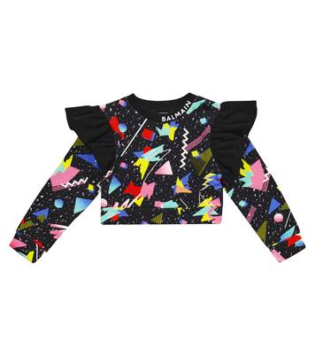Sweat-shirt imprimé en coton | Balmain Kids