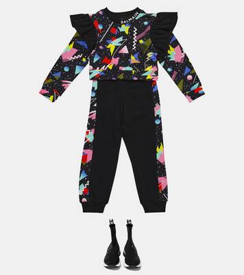 Sweat-shirt imprimé en coton | Balmain Kids
