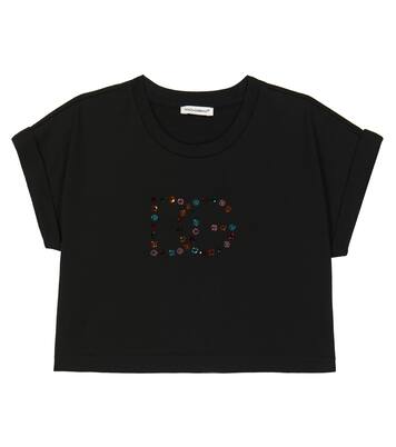 Embellished cotton T-shirt | Dolce&Gabbana Kids