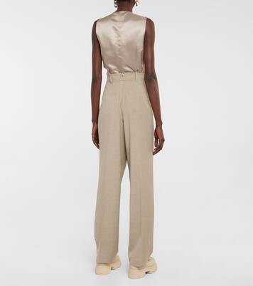 Pantaloni Gelso a gamba larga e vita alta | The Frankie Shop