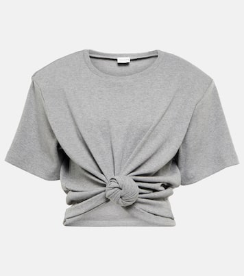 Cropped cotton-blend T-shirt | Magda Butrym