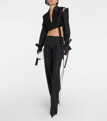 Cropped-Blazer Xylo aus einem Wollgemisch | Aya Muse