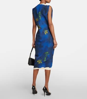 Printed technical midi dress | Prada