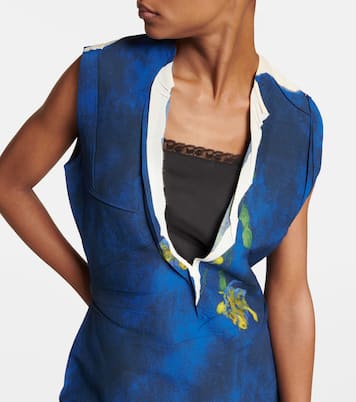 Printed technical midi dress | Prada