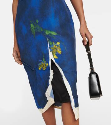 Printed technical midi dress | Prada