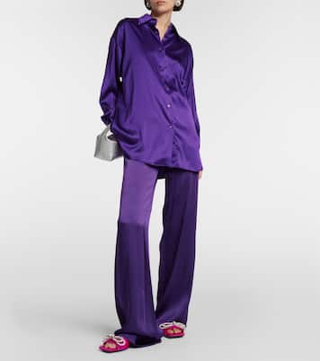 Verzierte Pantoletten Double Bow aus Satin | Mach & Mach