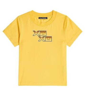 Face cotton jersey T-shirt | Acne Studios Kids