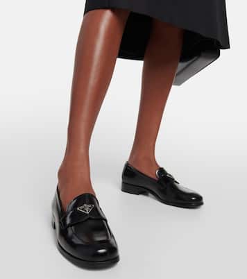 Penny leather loafers | Prada