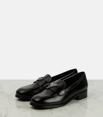 Penny leather loafers | Prada