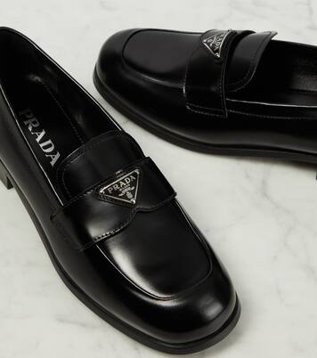 Penny leather loafers | Prada