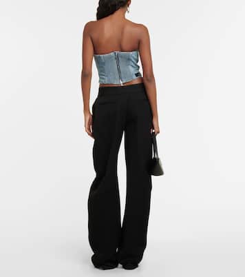 Bustier-Top Ma aus Denim | Amiri