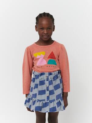 Checked denim skirt | Bobo Choses