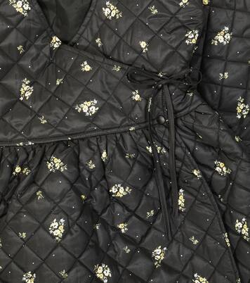 Yoko floral padded wrap dress | C'era Una Volta