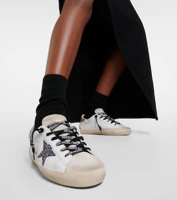 Sneakers Super-Star aus Leder mit Glitter | Golden Goose