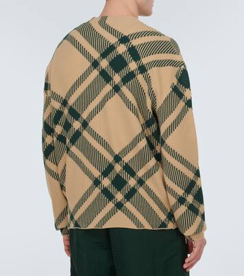 Cárdigan de mezcla de lana con Burberry Check | Burberry