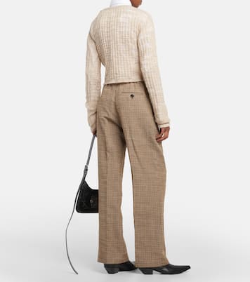 Weite High-Rise-Hose aus einem Leinengemisch | Acne Studios