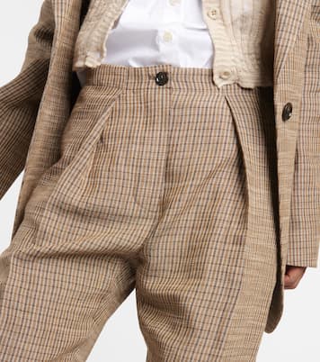 Weite High-Rise-Hose aus einem Leinengemisch | Acne Studios