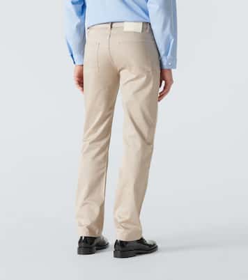 Cotton satin straight pants | Ami Paris
