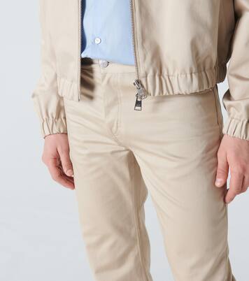 Cotton satin straight pants | Ami Paris