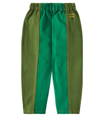Colorblocked cotton wide-leg pants | Tinycottons